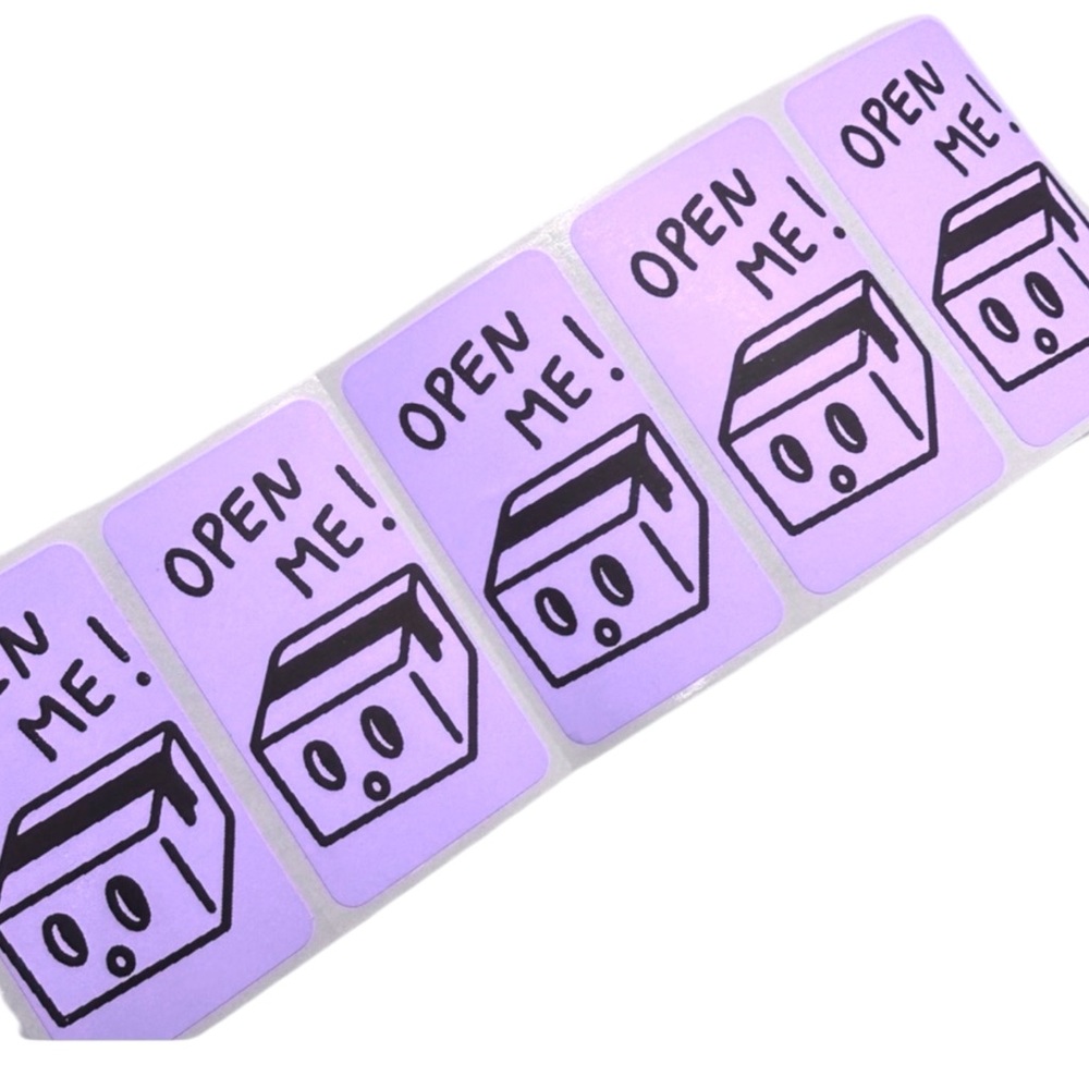 100pcs open me sticker | Stickers for Poshmark | shipping supplies | 2x1 - Picture 2 of 2